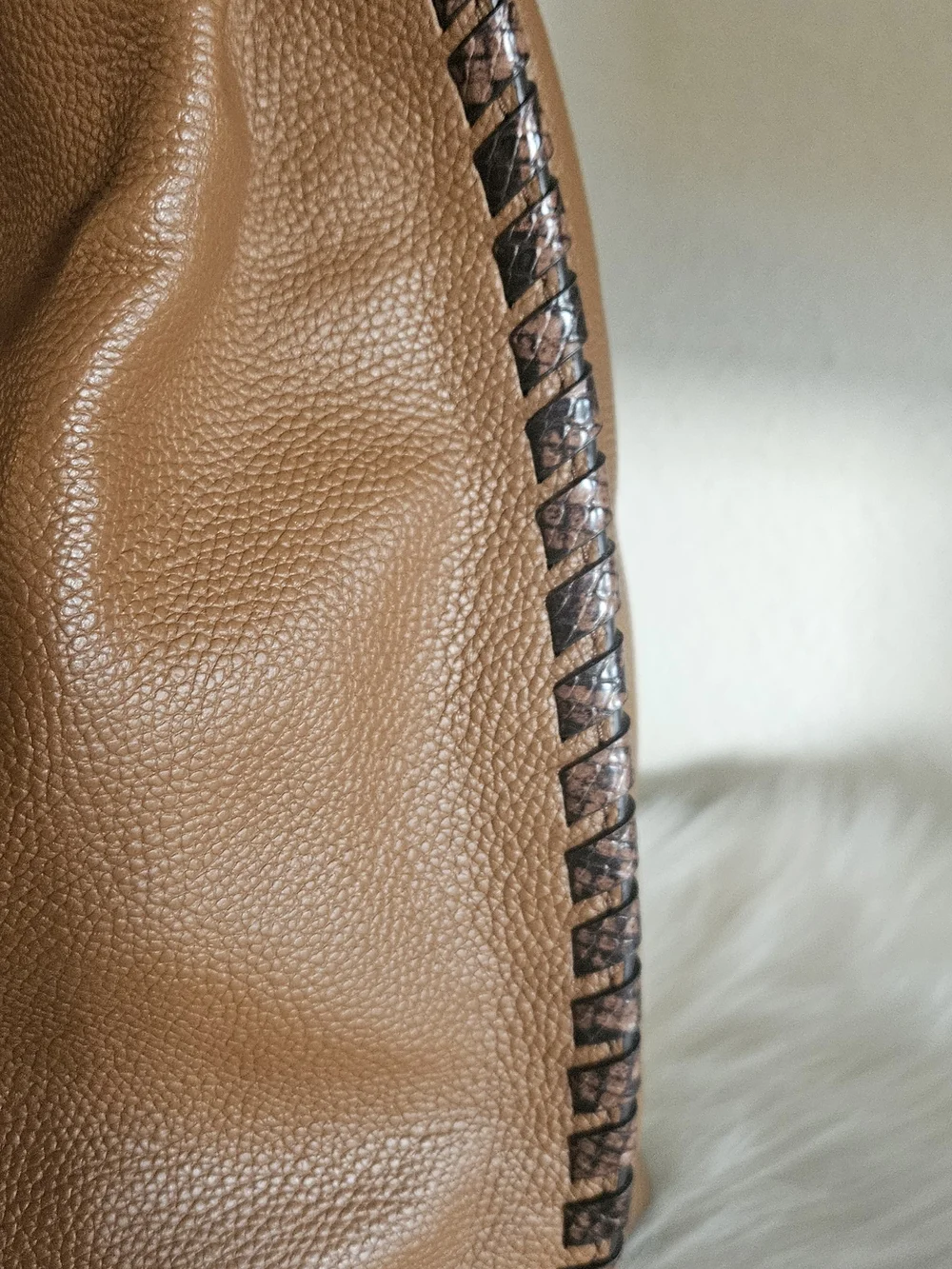 Michael Kors Brown Pebbled Leather Shoulder Hobo with MK Charm - Picture 3 of 6